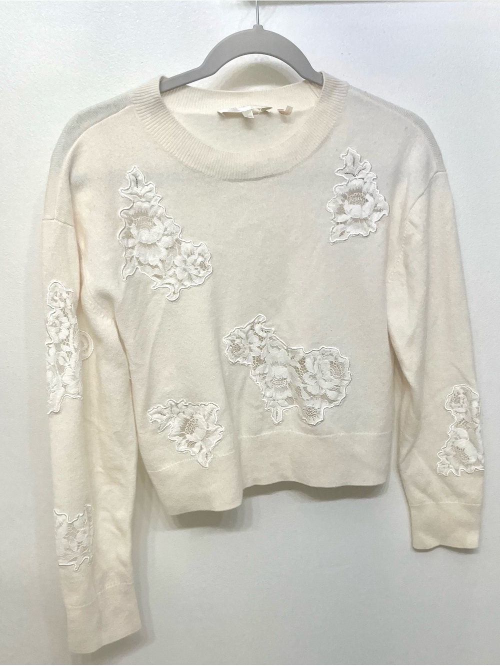 LoveShackFancy Lazuli Sweater with lace details